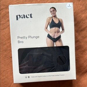 Pact Organic Cotton Plunge Bra - Black